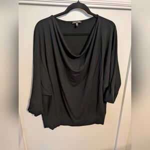 Eileen Fisher Black Cowl Neck Top L